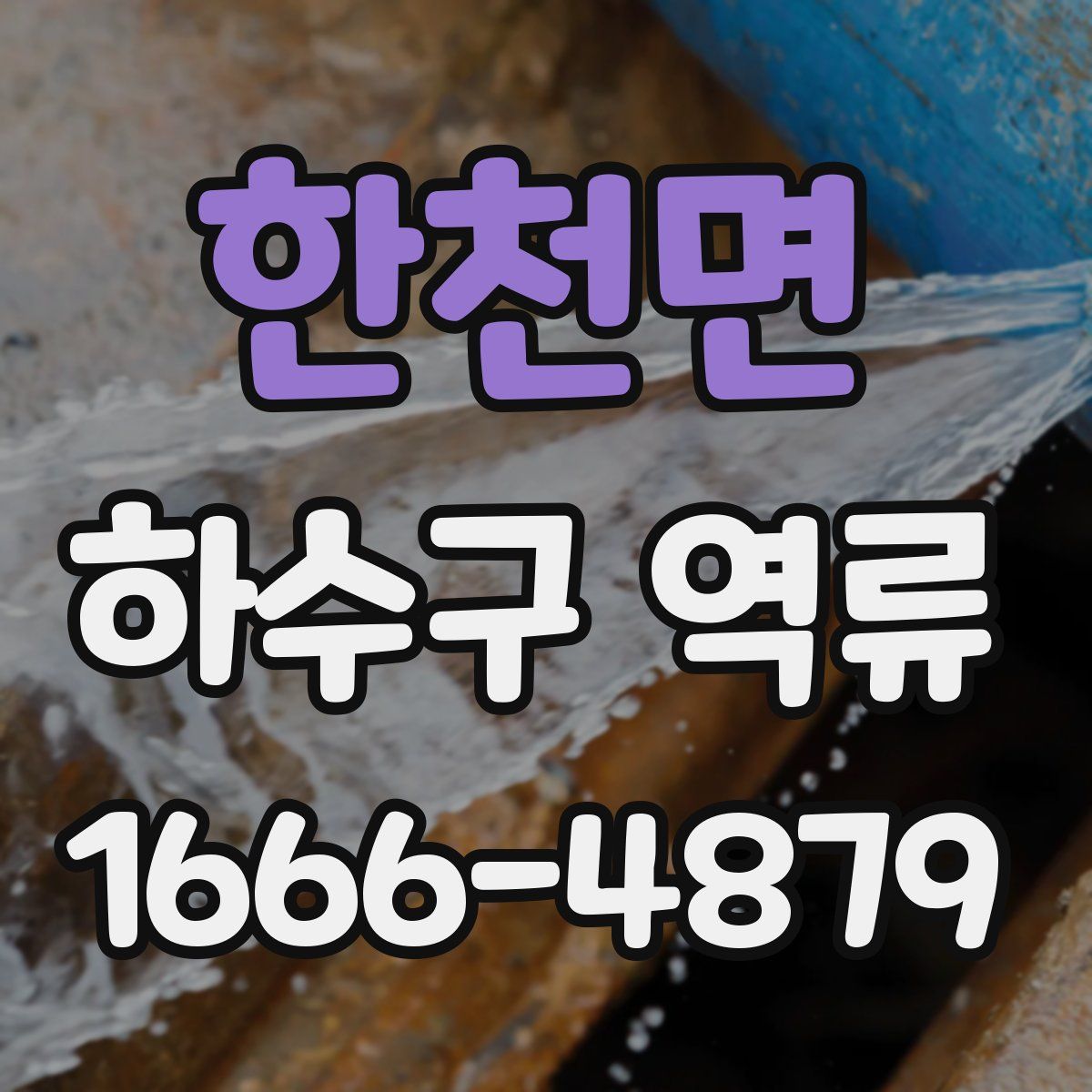한천면 하수구 역류