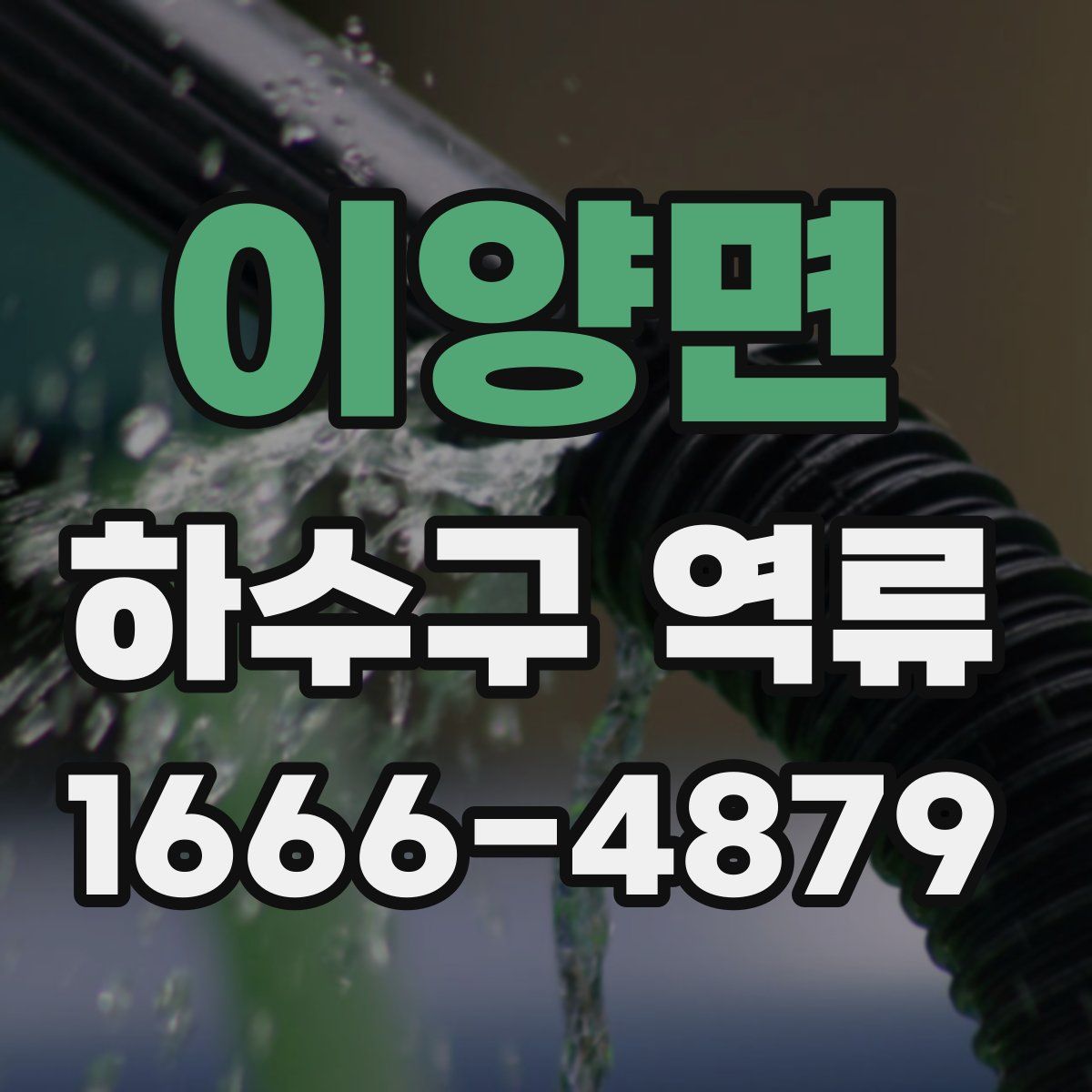 이양면 하수구 역류
