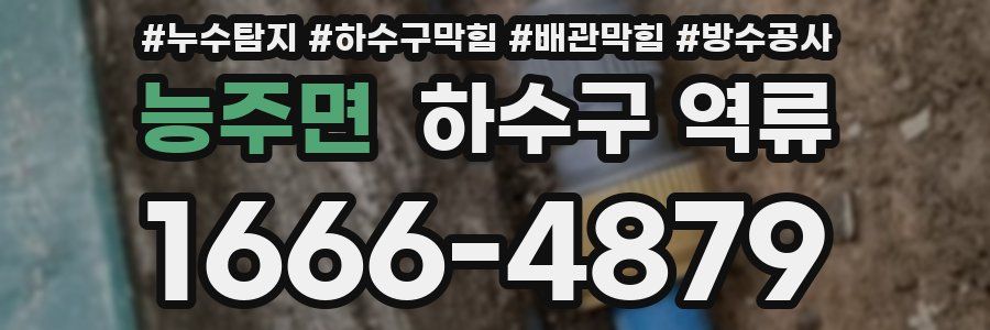 능주면 하수구 역류