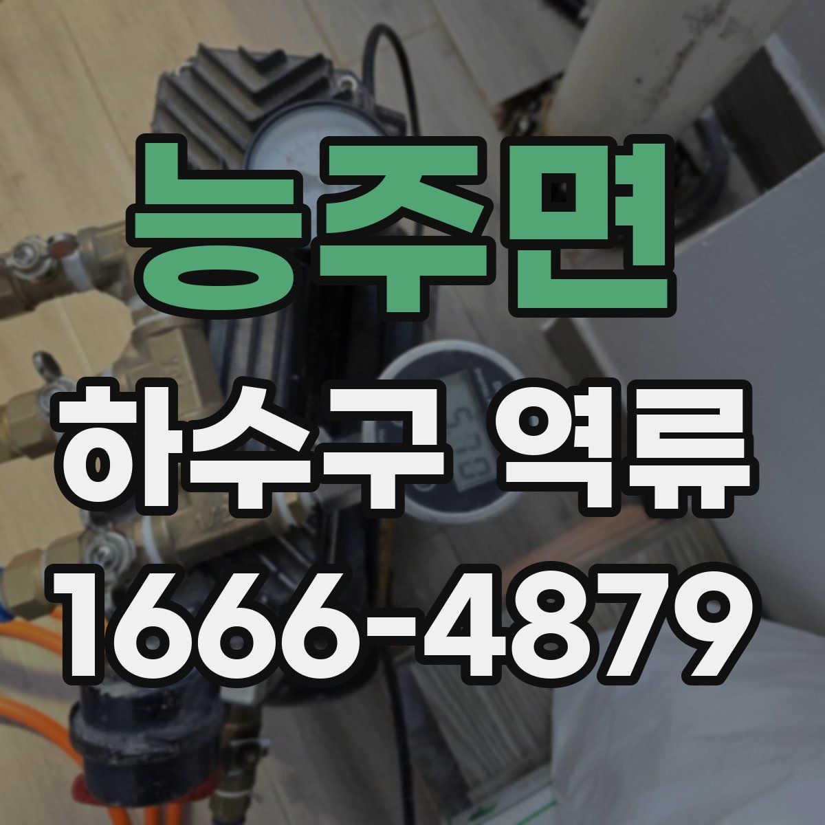 능주면 하수구 역류