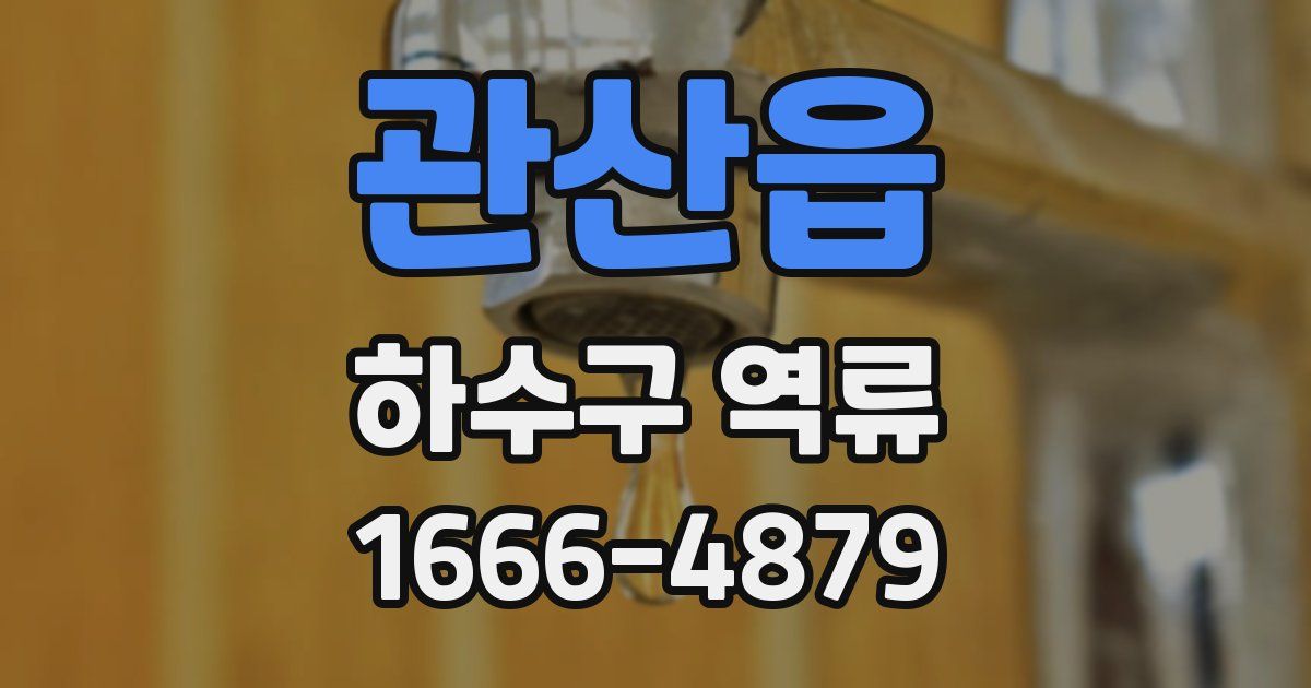 관산읍 하수구 역류
