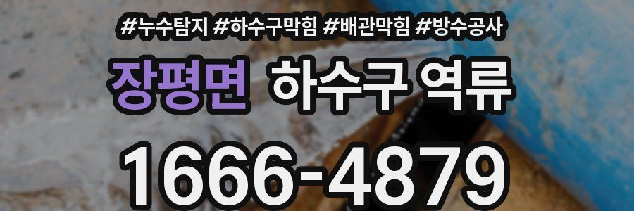 장평면 하수구 역류
