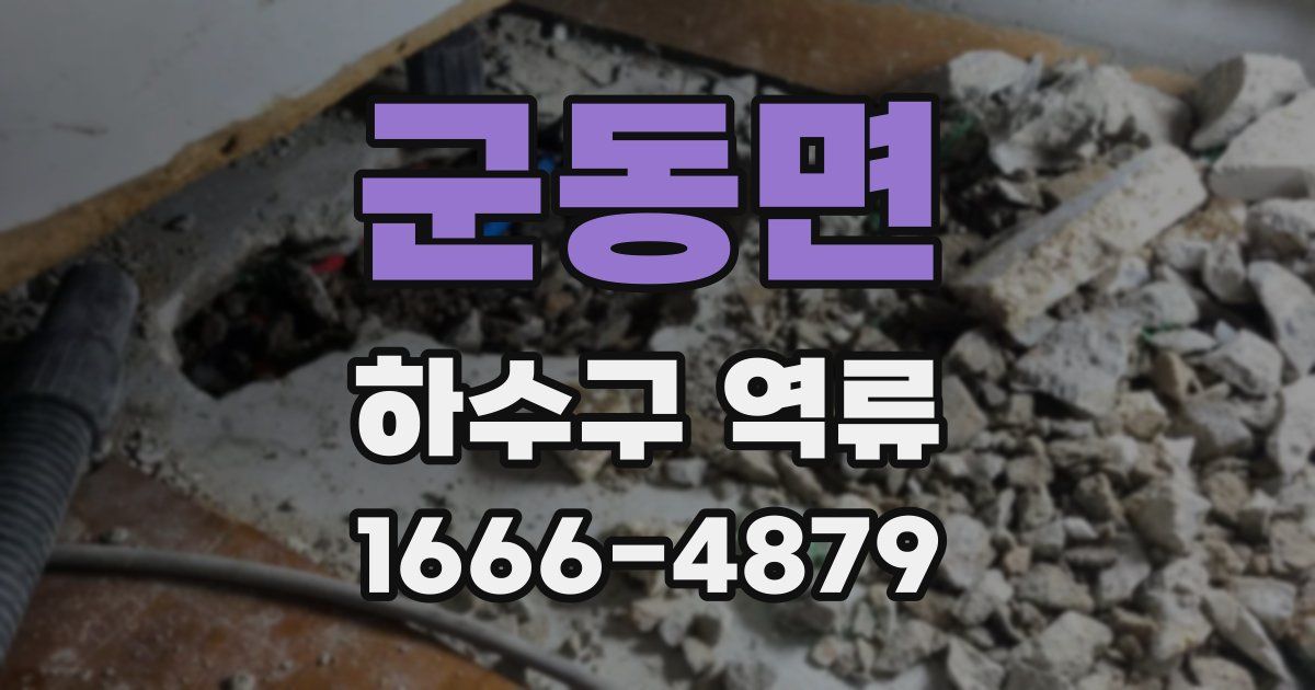 군동면 하수구 역류