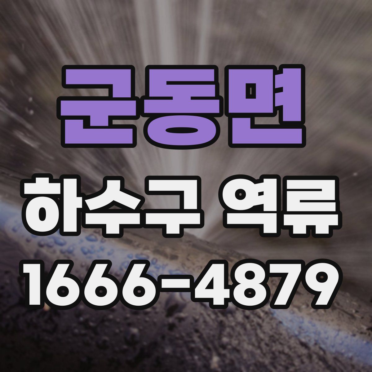 군동면 하수구 역류