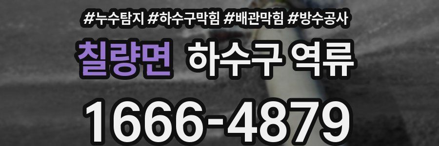 칠량면 하수구 역류