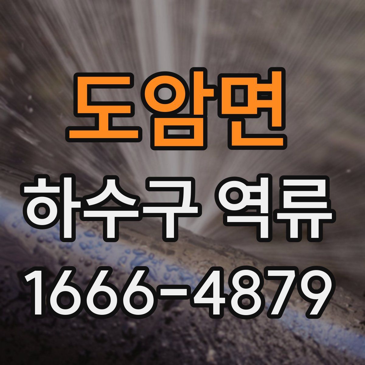 도암면 하수구 역류