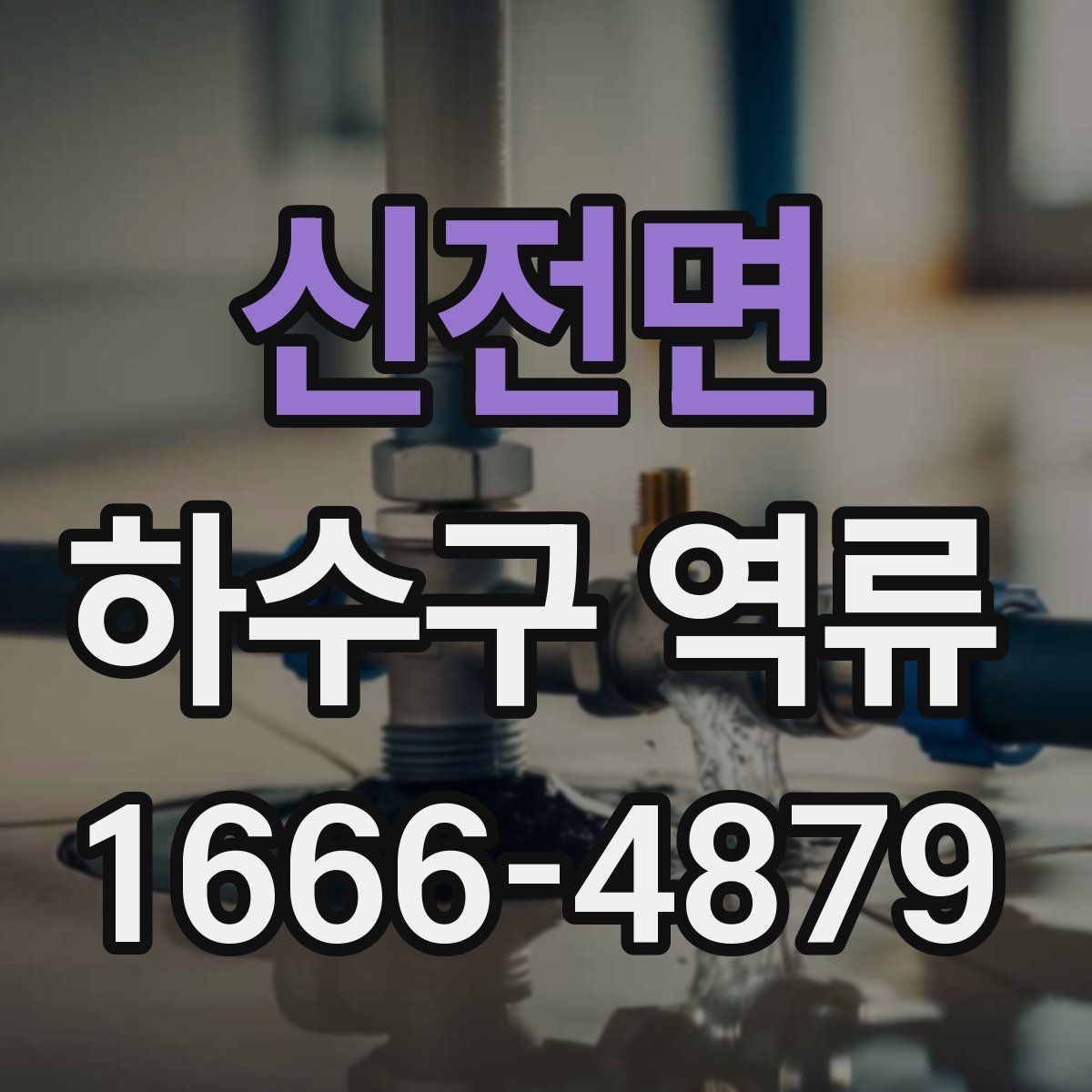 신전면 하수구 역류