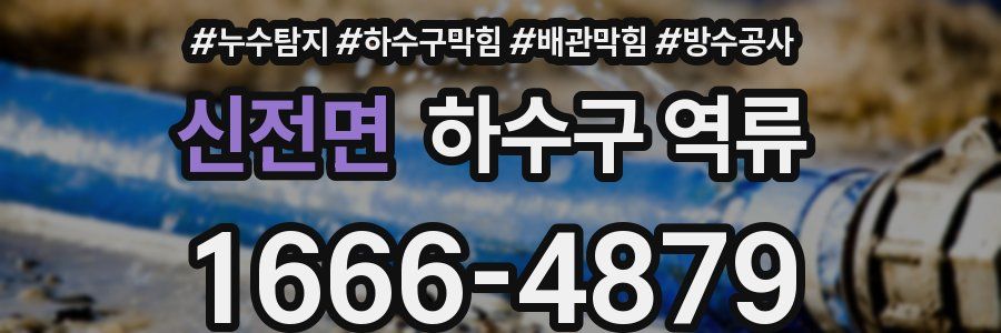 신전면 하수구 역류