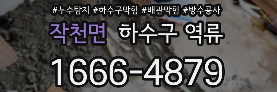작천면 하수구 역류