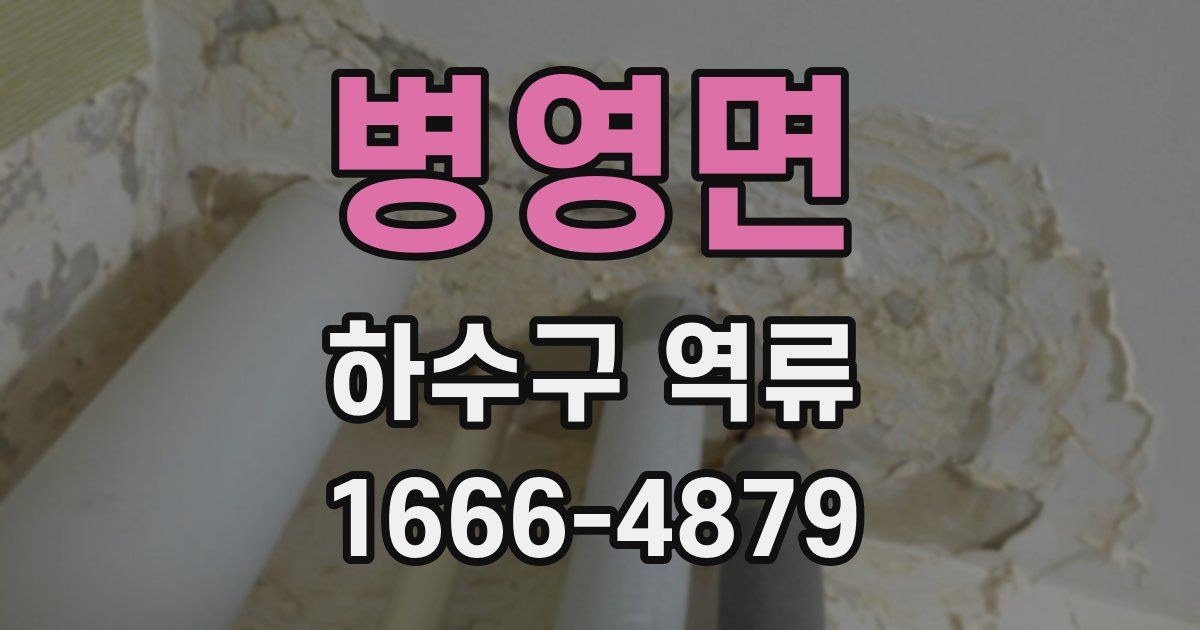 병영면 하수구 역류