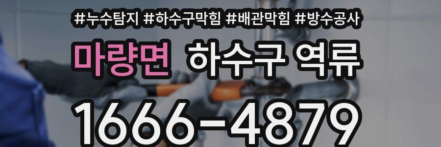 마량면 하수구 역류
