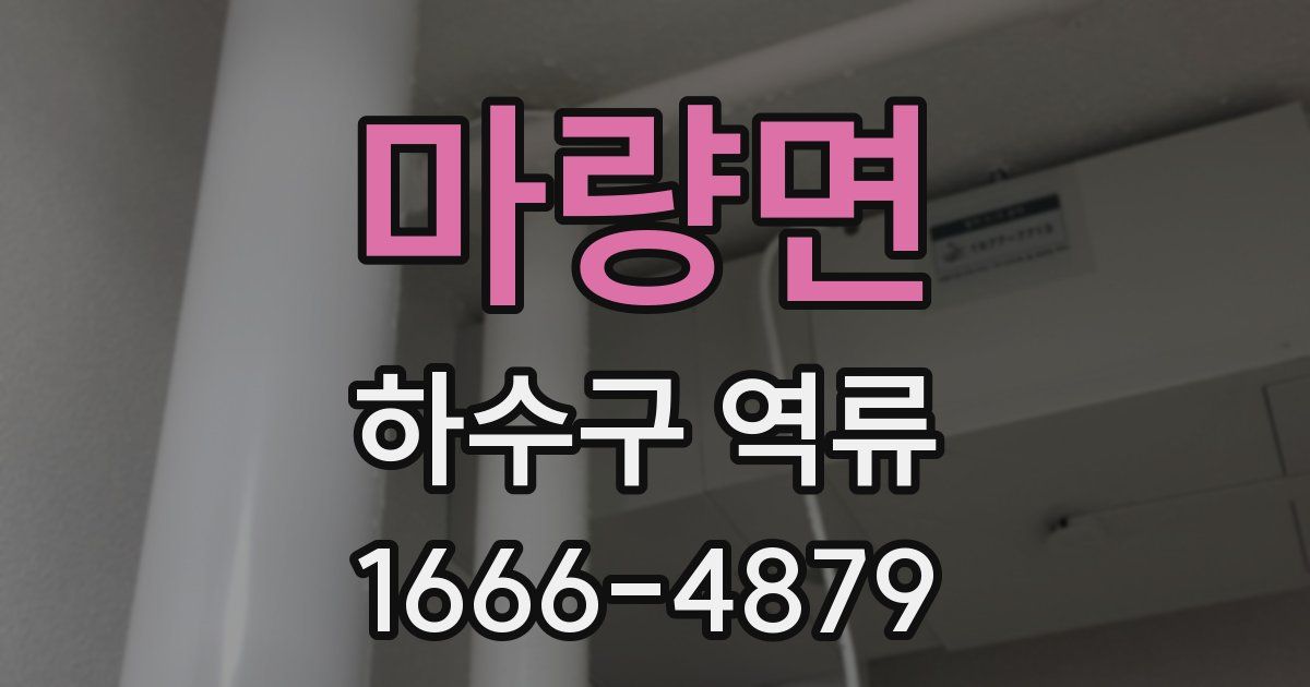 마량면 하수구 역류