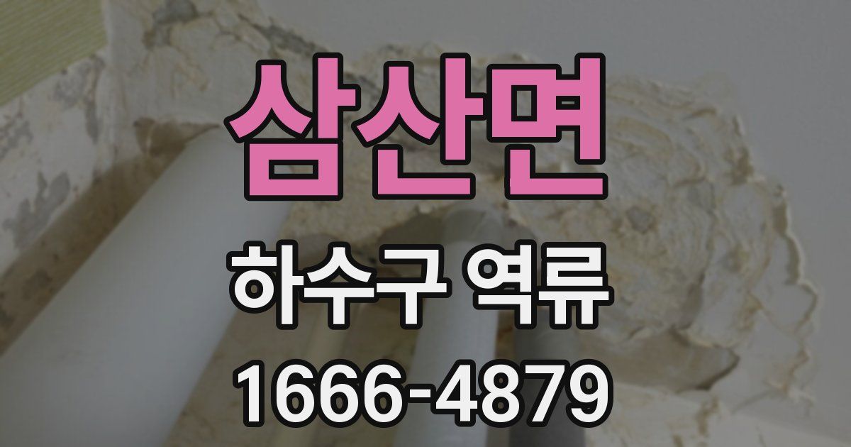 삼산면 하수구 역류
