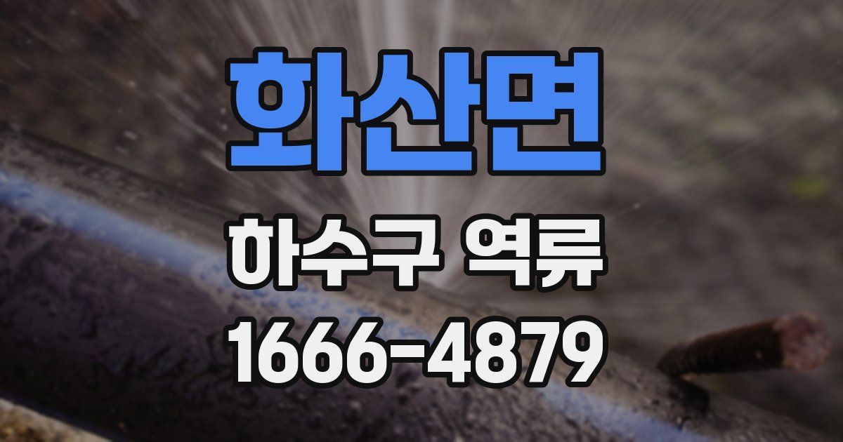 화산면 하수구 역류