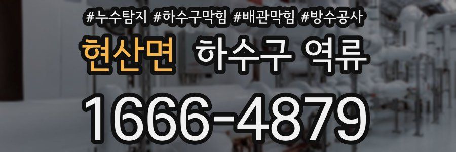 현산면 하수구 역류