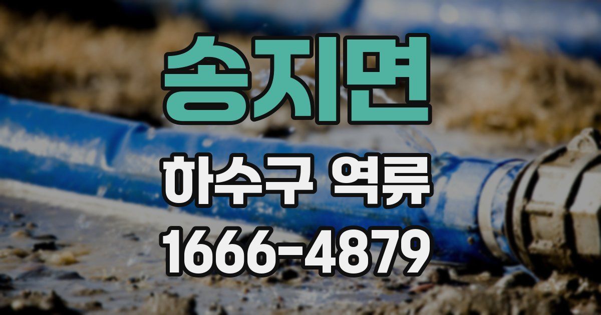 송지면 하수구 역류