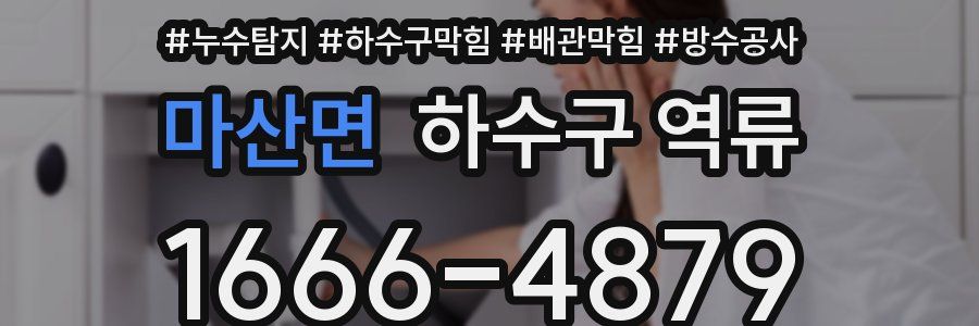 마산면 하수구 역류