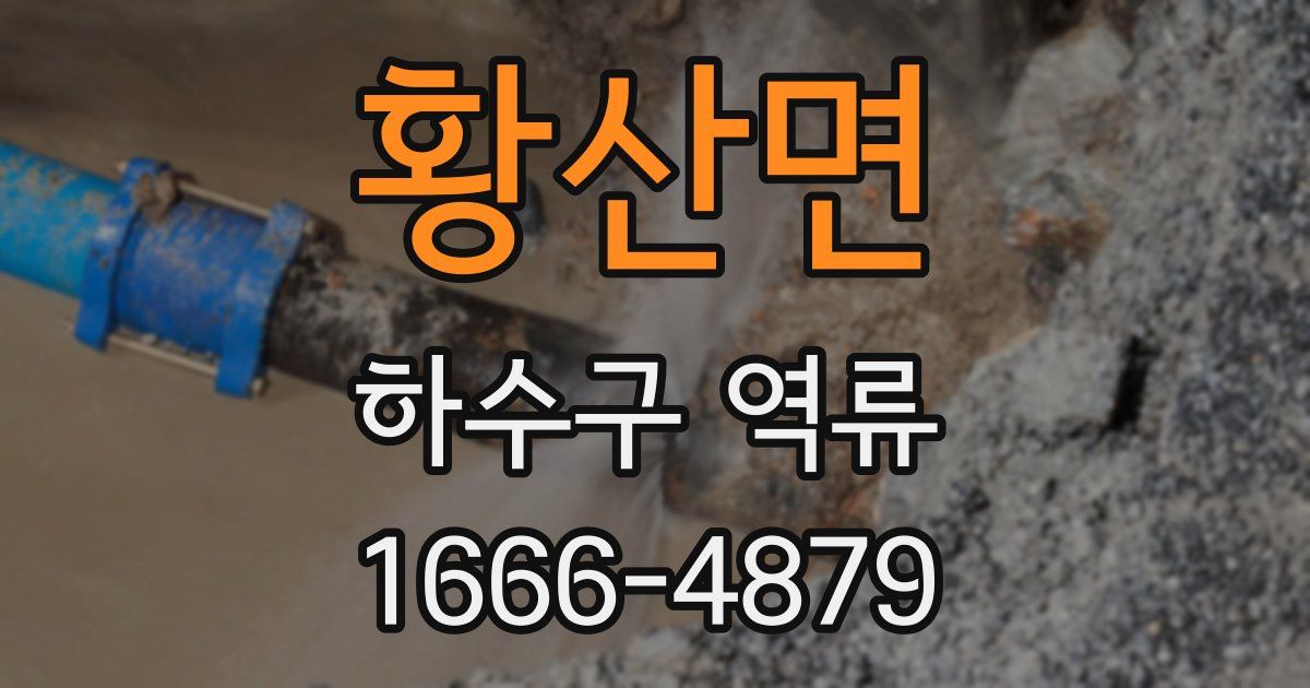 황산면 하수구 역류