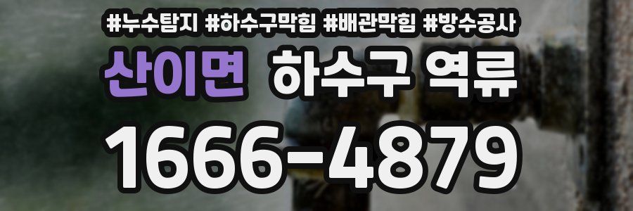산이면 하수구 역류