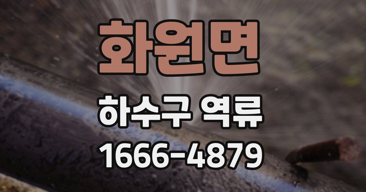 화원면 하수구 역류