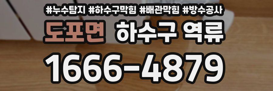 도포면 하수구 역류