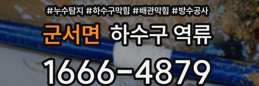 군서면 하수구 역류