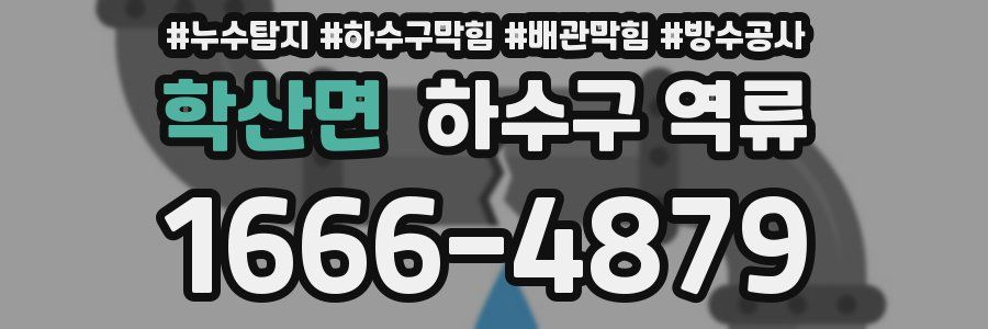 학산면 하수구 역류