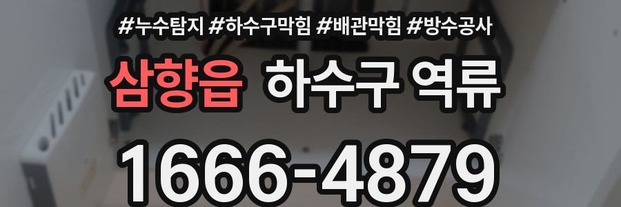 삼향읍 하수구 역류