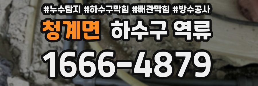 청계면 하수구 역류