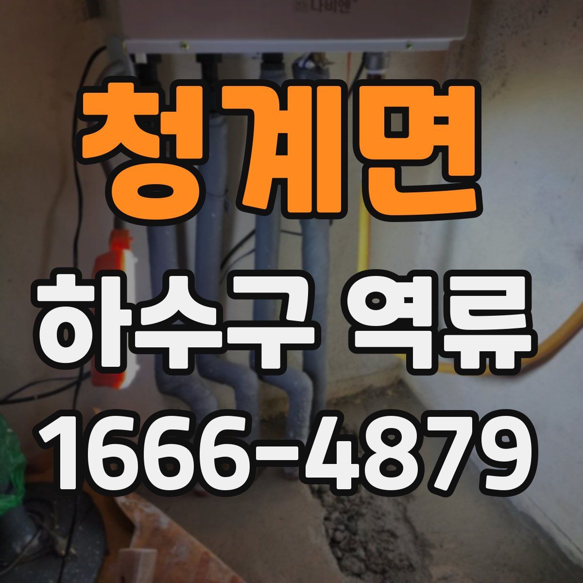 청계면 하수구 역류