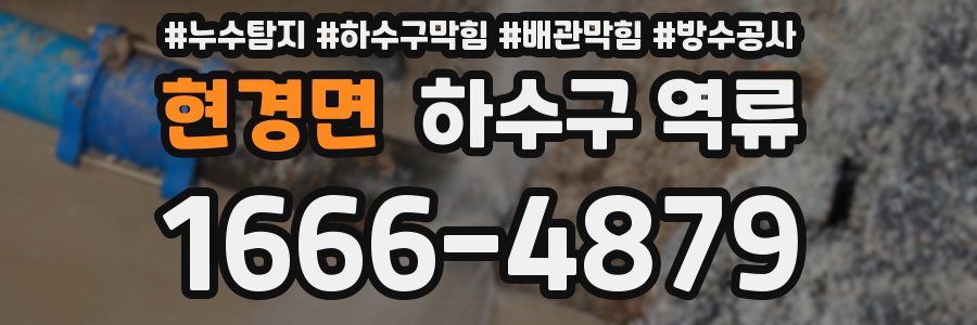 현경면 하수구 역류