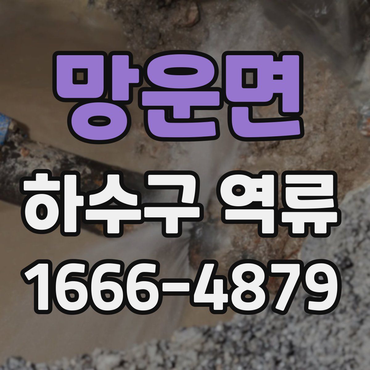 망운면 하수구 역류