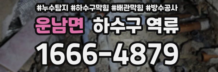 운남면 하수구 역류