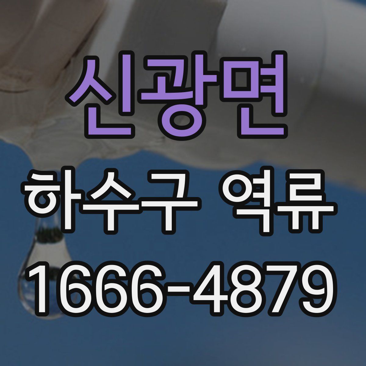 신광면 하수구 역류