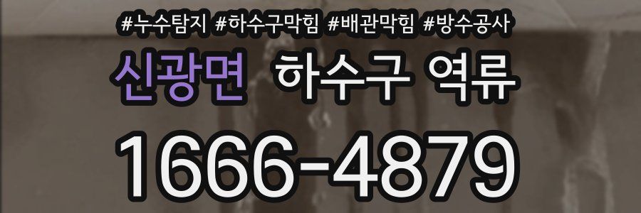 신광면 하수구 역류