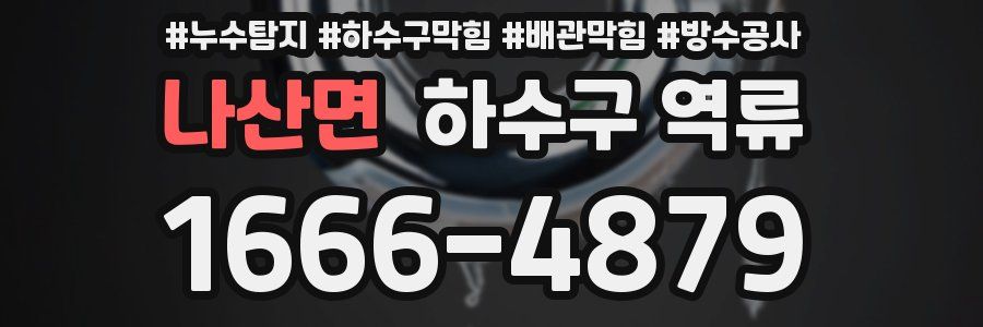 나산면 하수구 역류