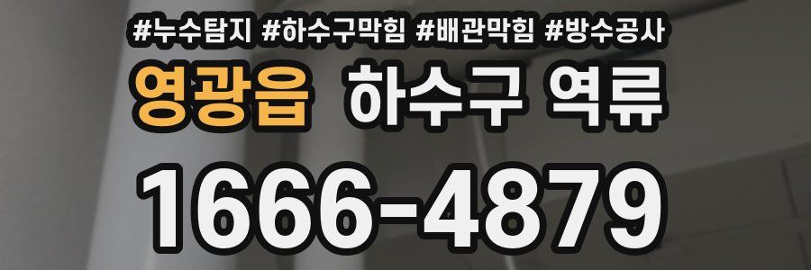 영광읍 하수구 역류