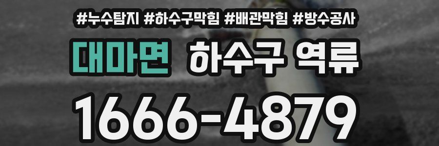 대마면 하수구 역류