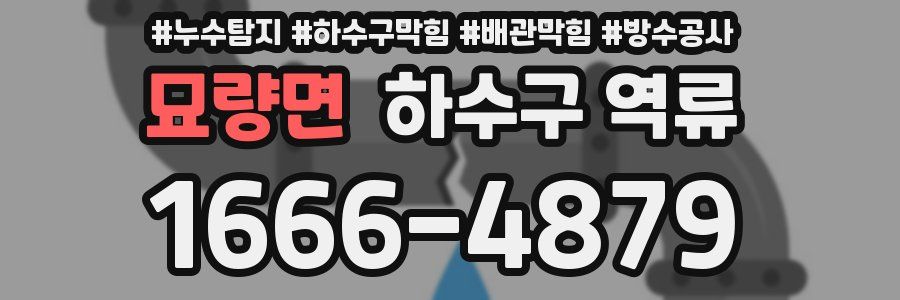 묘량면 하수구 역류