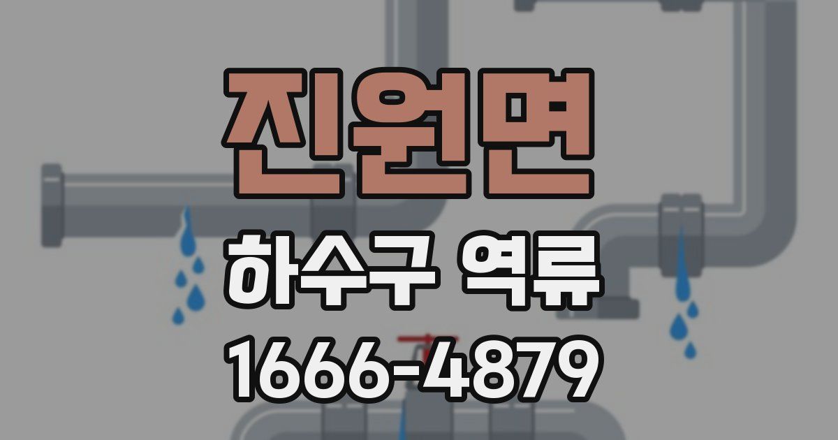 진원면 하수구 역류