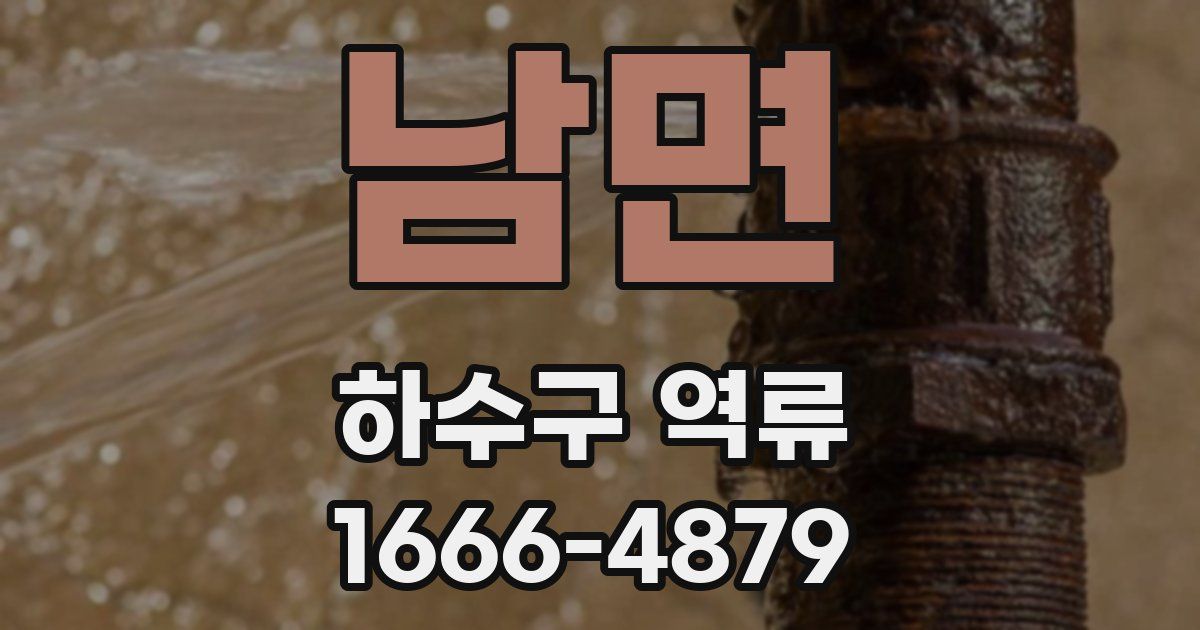 남면 하수구 역류