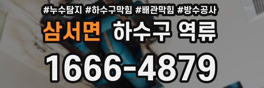 삼서면 하수구 역류