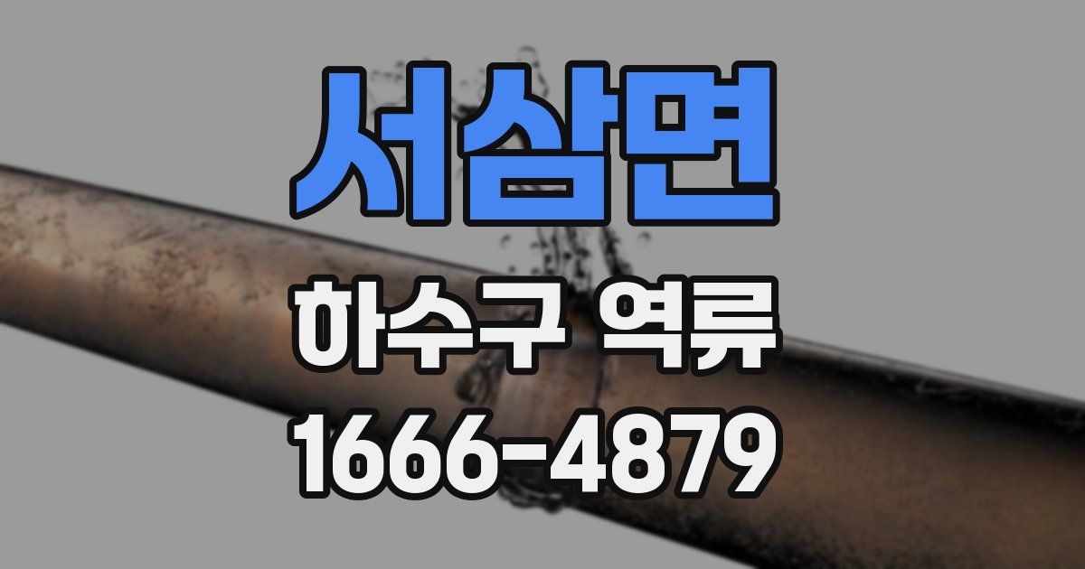 서삼면 하수구 역류