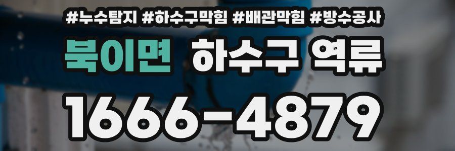 북이면 하수구 역류