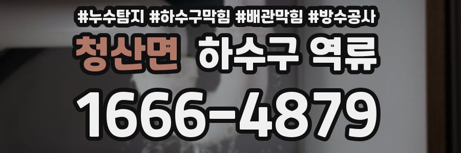 청산면 하수구 역류