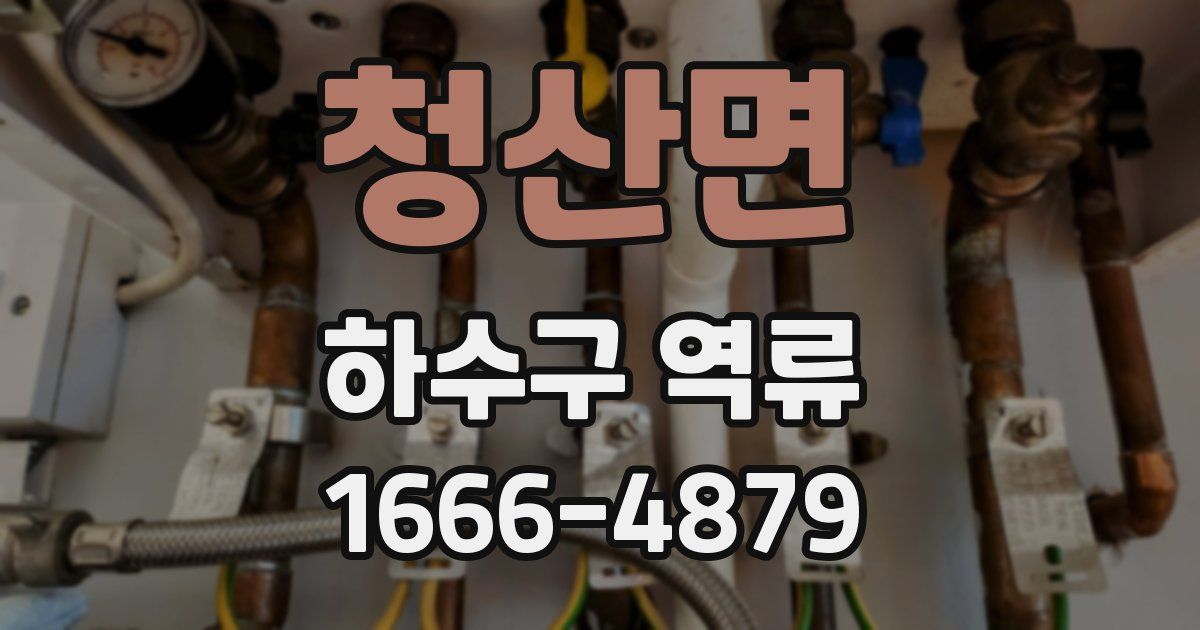 청산면 하수구 역류