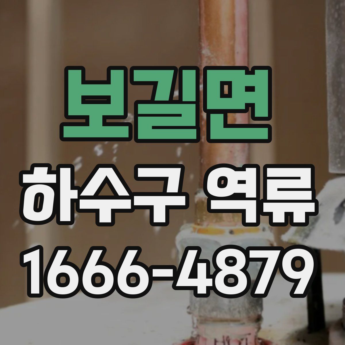 보길면 하수구 역류