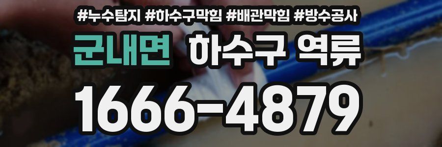 군내면 하수구 역류