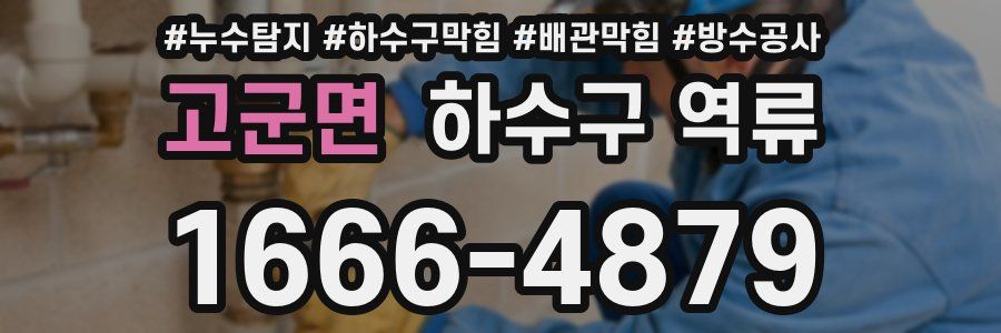 고군면 하수구 역류