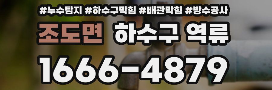 조도면 하수구 역류